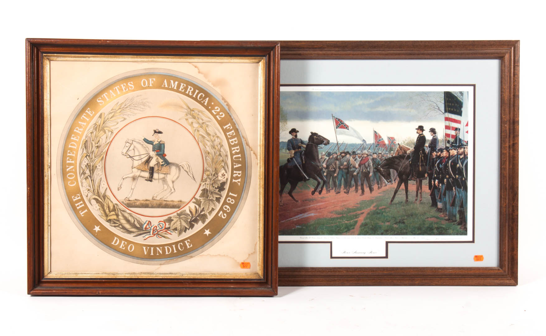 Appraisal: Civil War Print Confederate States Seal chromolithograph circa x in