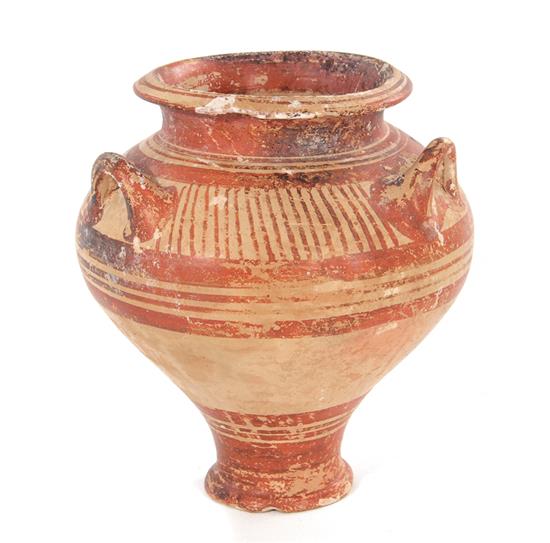 Appraisal: Ancient Mycenaean terracotta jar Cyprus Lefka Helladic period - BC