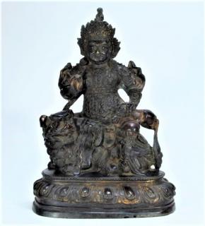 Appraisal: Chinese Ming Dynasty Bronze Figure of Vaishravana CHINA MING DYNASTY