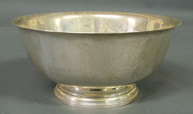 Appraisal: Newport sterling silver revere type bowl h x dia