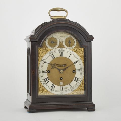 Appraisal: George III Ebonized Bracket Clock Benjamin Gray Justin Vulliamy London