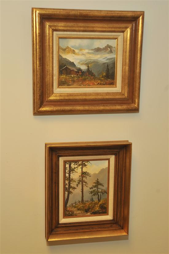 Appraisal: TWO LANDSCAPE PAINTINGS BY GERTRUDE GRIGOROV GERMAN AMERICAN TH CENTURY