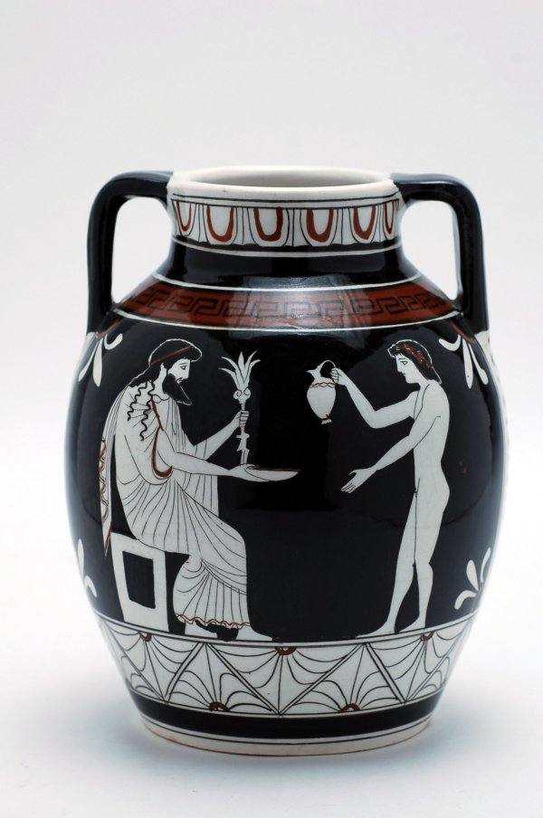 Appraisal: Two handled vase in the Greek style with classical figures