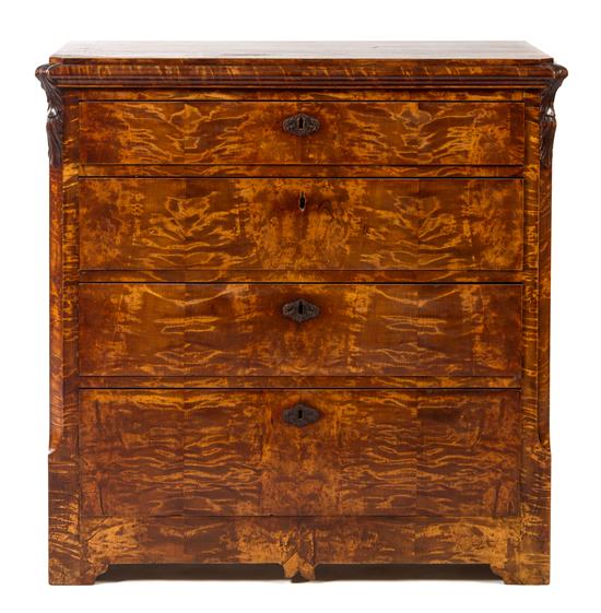 Appraisal: Sale Lot A Norwegian Tiger Birch Chest of Drawers circa