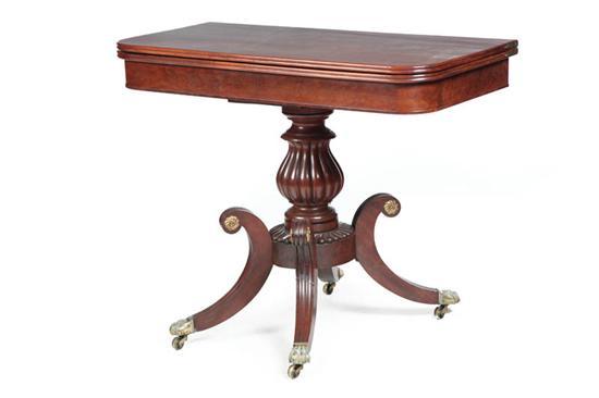 Appraisal: CLASSICAL GAME TABLE American - mahogany Fold over swivel top