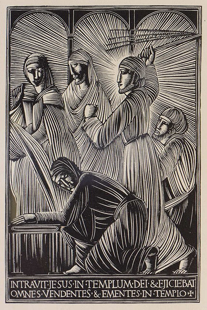 Appraisal: ERIC GILL - 'Jesus drives out the vendors from the