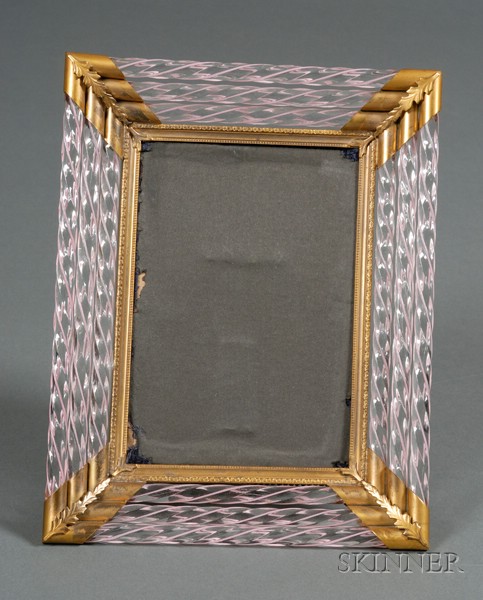 Appraisal: Murano Brass-mounted Art Glass Frame ht wd in