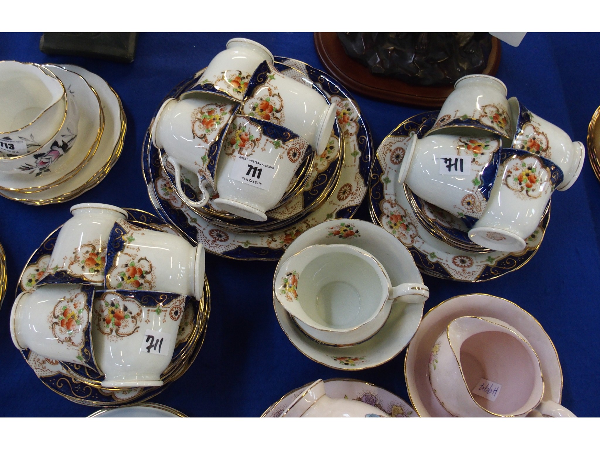 Appraisal: Heathcote China Calais tea set for twelve with creamer and