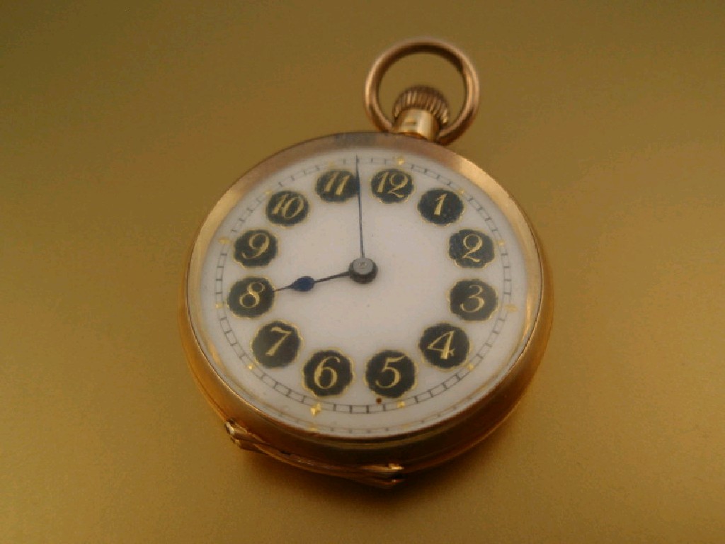 Appraisal: An ct gold cased fob watch bezel wind