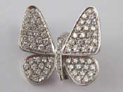 Appraisal: An carat white gold diamond brooch designed as a butterfly