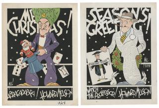 Appraisal: Greeting Cards Collection of Over Magicians Christmas and New Year