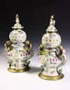 Appraisal: VASES - Pair of rare circa Vienna du Paquier two