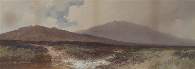 Appraisal: FREDERICK JOHN WIDGERY - - A west country hillside with