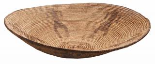 Appraisal: Finely Woven Apache Shallow Basket American early th century coiled