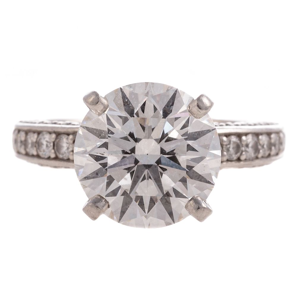 Appraisal: A Ladies ct GIA Round Brilliant Diamond Ring Platinum ring