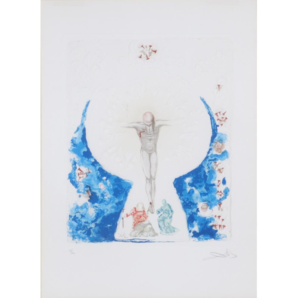 Appraisal: SALVADOR DALI SPANISH - CHRIST CRUCIFIED LITHOGRAPH AND INTAGLIOSalvador Dali