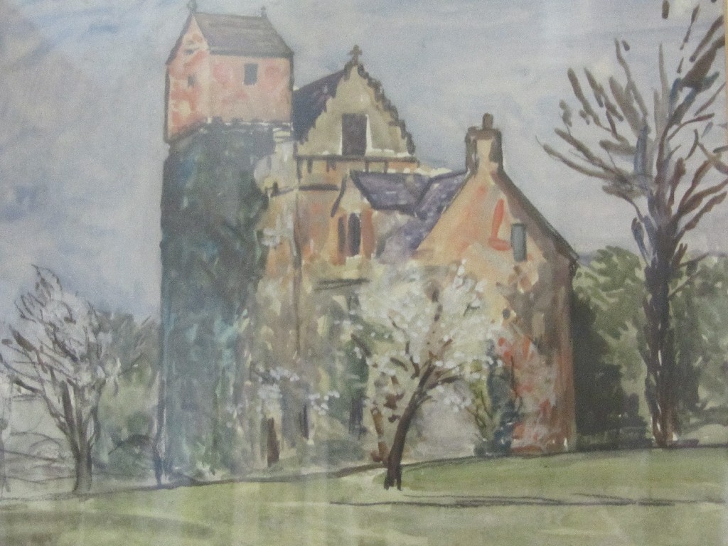 Appraisal: WILLIAM YORK MacGREGOR Watercolour 'The Keep' signed recto and with