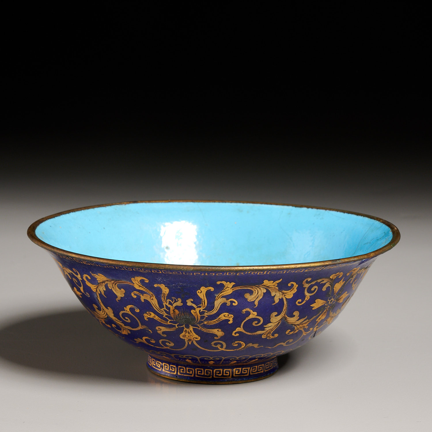 Appraisal: GOOD CHINESE BEIJING GILT ENAMEL BOWL Qing Dynasty th c