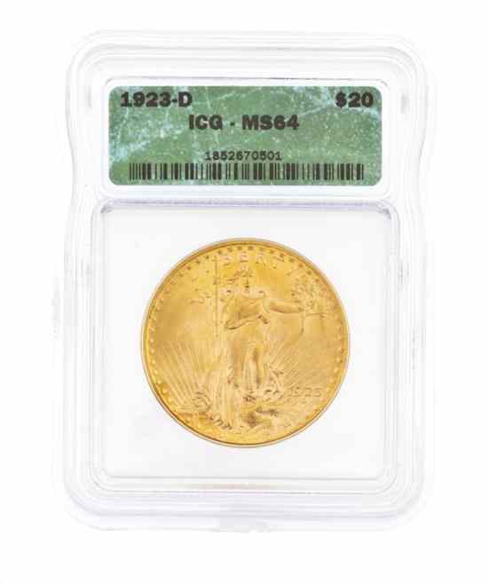 Appraisal: A -D U S St Gaudens Uncirculated Gold Coin the