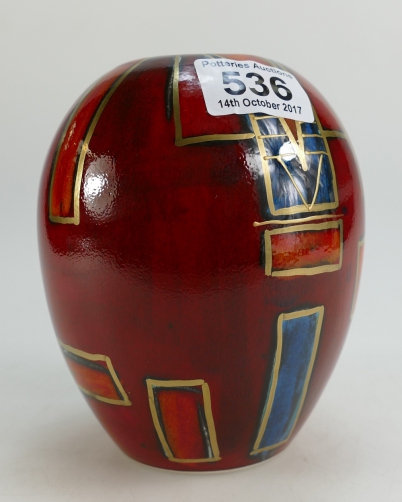 Appraisal: Anita Harris Studio Pottery signed trial vase with Art Deco