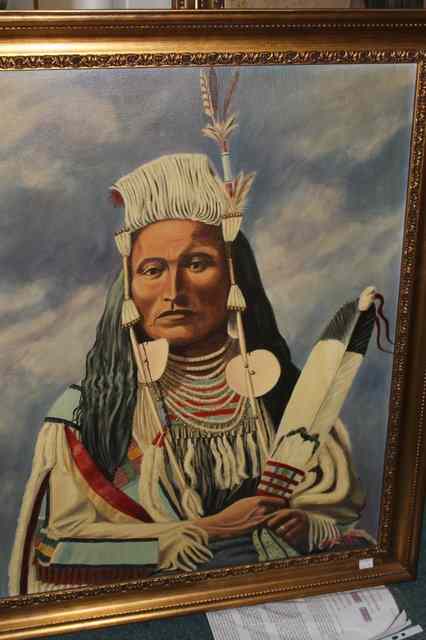 Appraisal: J R Datlen th Century Half Length Portrait of Native