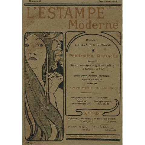 Appraisal: Alphonse Mucha - L'ESTAMPE MODERNE Czech Lithograph plate signed on