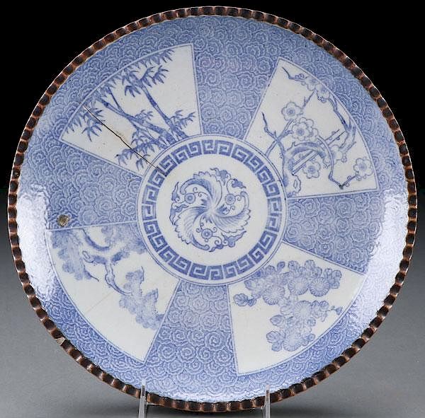 Appraisal: A CHINESE BLUE AND WHITE DECORATED CHARGER A CHINESE BLUE