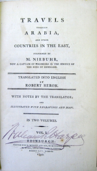 Appraisal: NIEBUHR CARSTEN Travels through Arabia and Other Countries in the