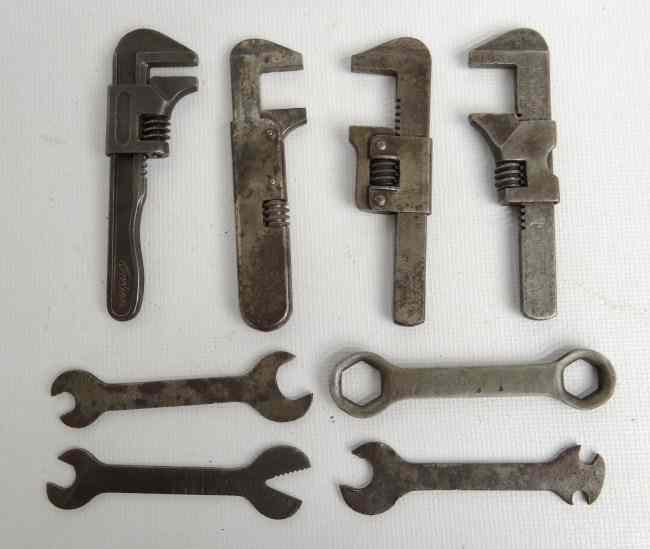 Appraisal: Collection of Indian Motorcycle Co wrenches including open end and