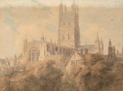 Appraisal: Thomas Hearne - Gloucester Cathedral from the North West with