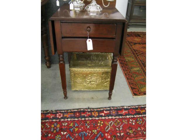 Appraisal: Cherry Two Drawer Stand drop sides th century