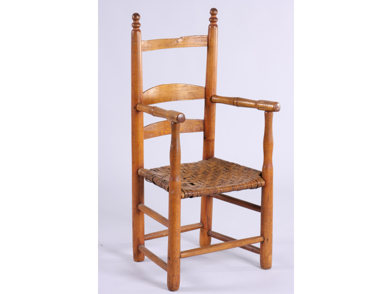 Appraisal: Piedmont NC Arm Chair ca s hickory and maple with