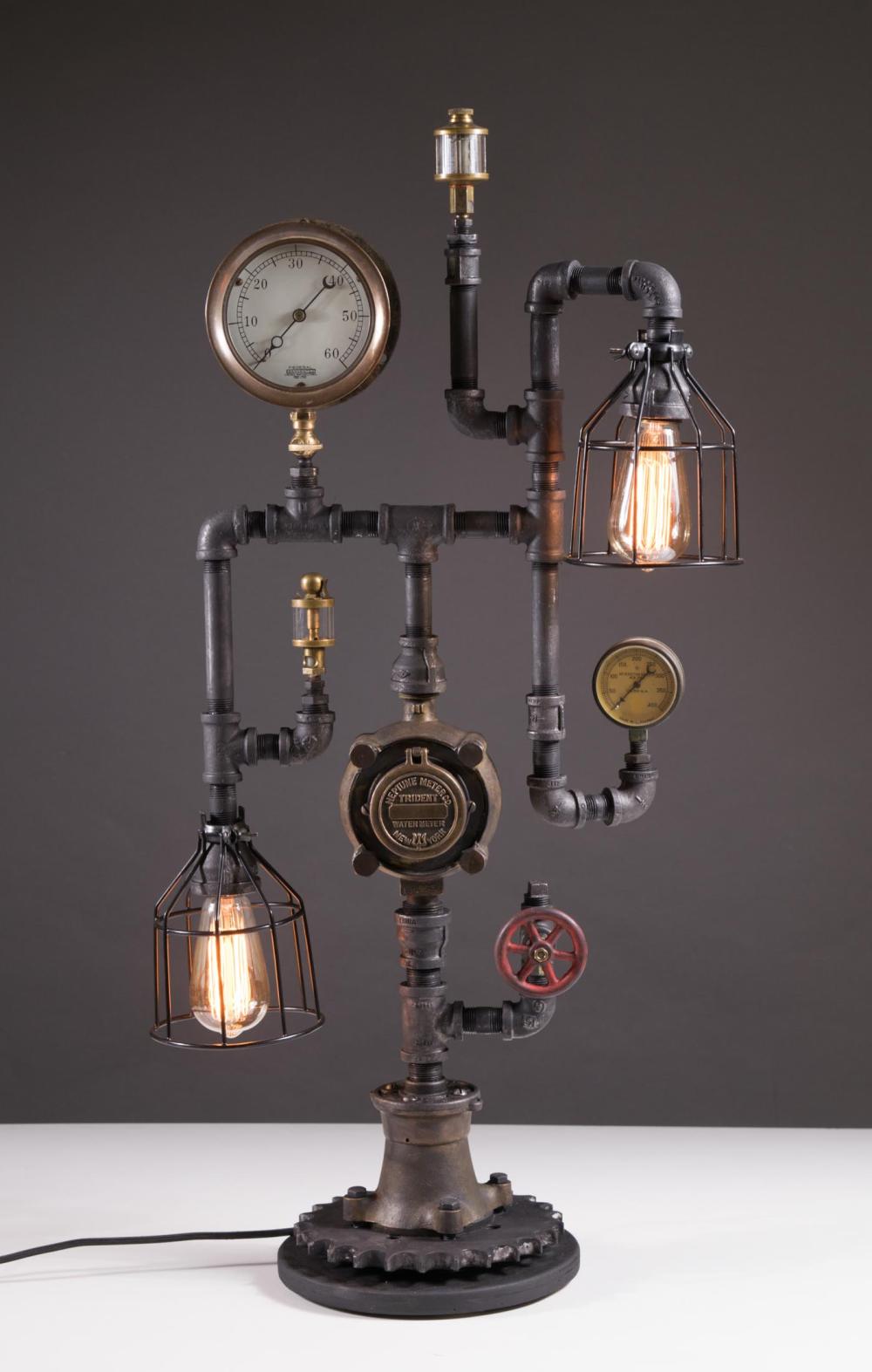 Appraisal: STEAMPUNK TABLE LAMP GLENN SCHEUBREIN Lake Oswego Oregon st century