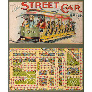 Appraisal: A Parker Brothers Framed The Street Car Game Cover and