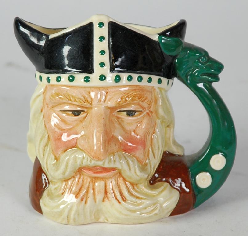 Appraisal: SMALL ROYAL DOULTON POTTERY CHARACTER JUG 'VIKING' D in high