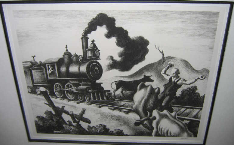 Appraisal: THOMAS HART BENTON AMERICAN - SLOW TRAIN THROUGH ARKANSAS lithograph