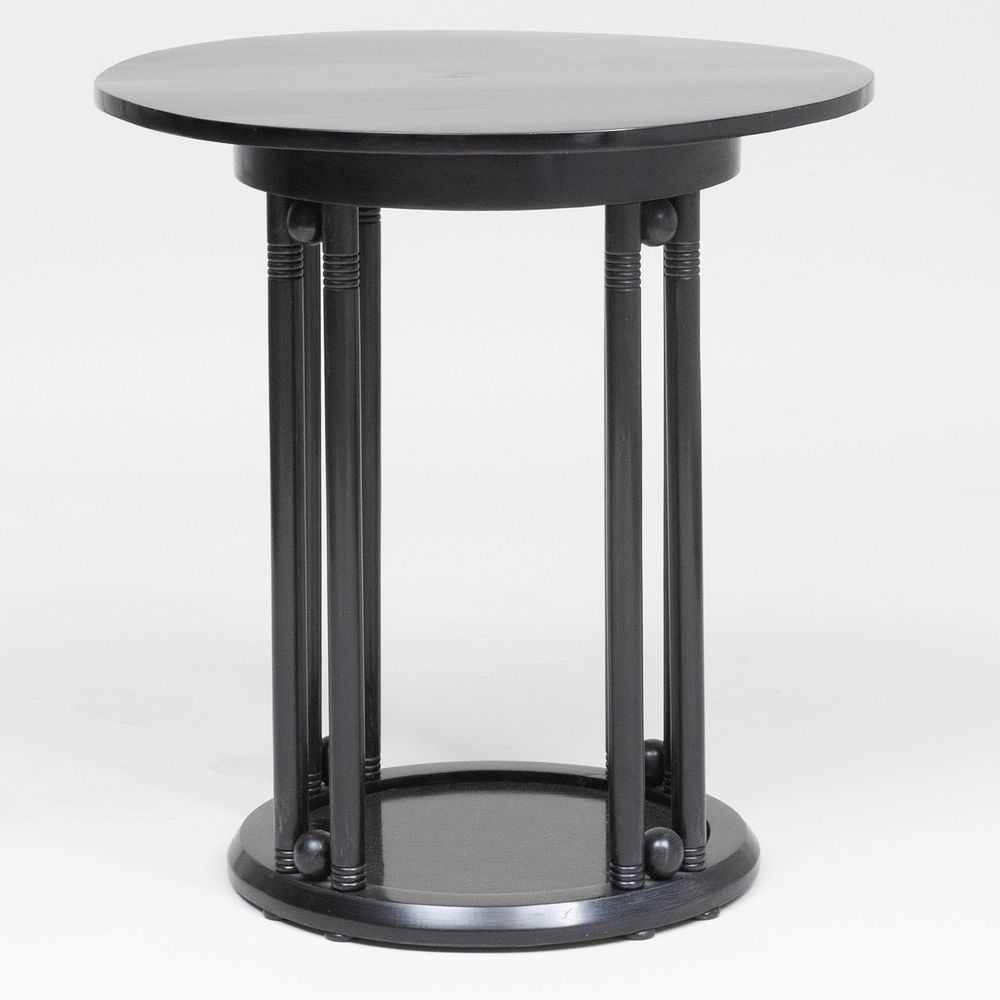 Appraisal: Josef Hoffmann Ebonized 'Cafe Fledermaus' Table by J J Kohn