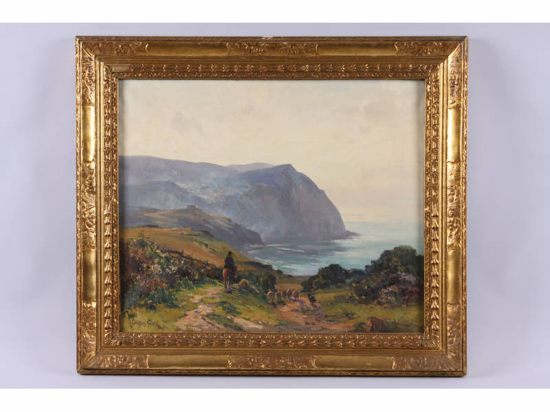 Appraisal: Alexander Gould British - Lynmouth oil on canvas signed and