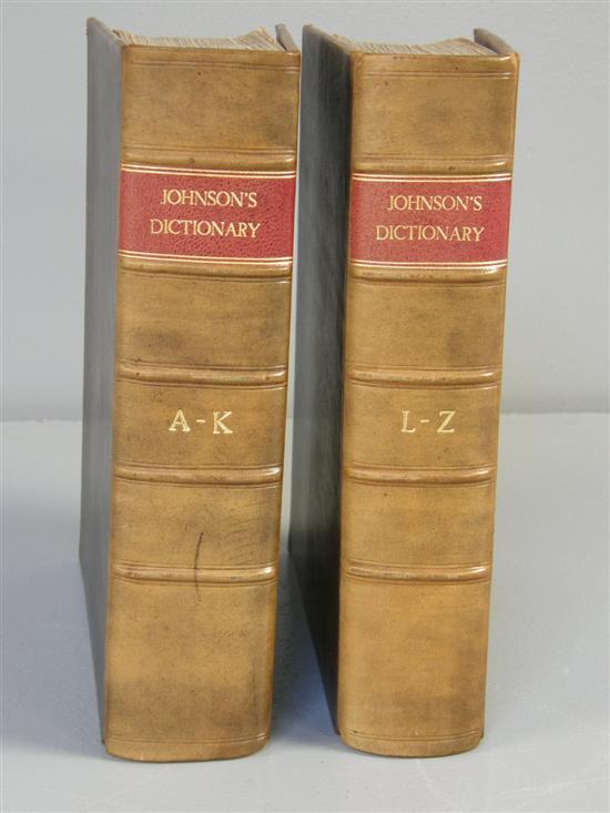 Appraisal: Dr Samuel Johnson Dictionary of the English Language leather bound