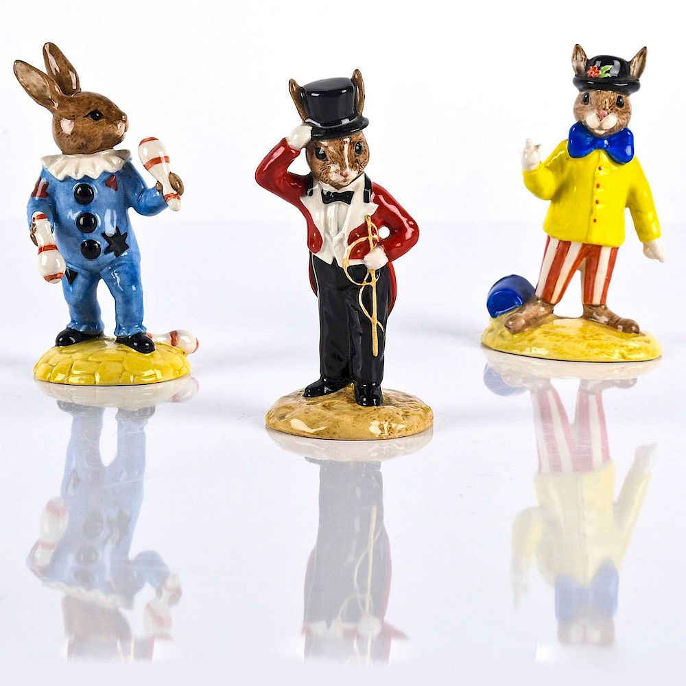 Appraisal: SET OF THREE ROYAL DOULTON CIRCUS BUNNYKINS Includes Juggler DB