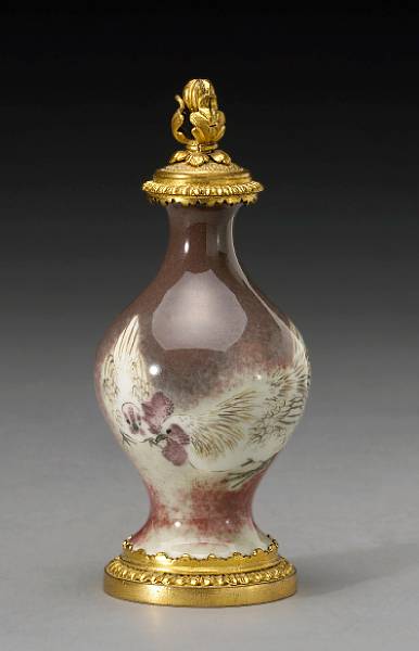 Appraisal: A porcelain vase with ormulu mounts By Miyagawa Kozan -