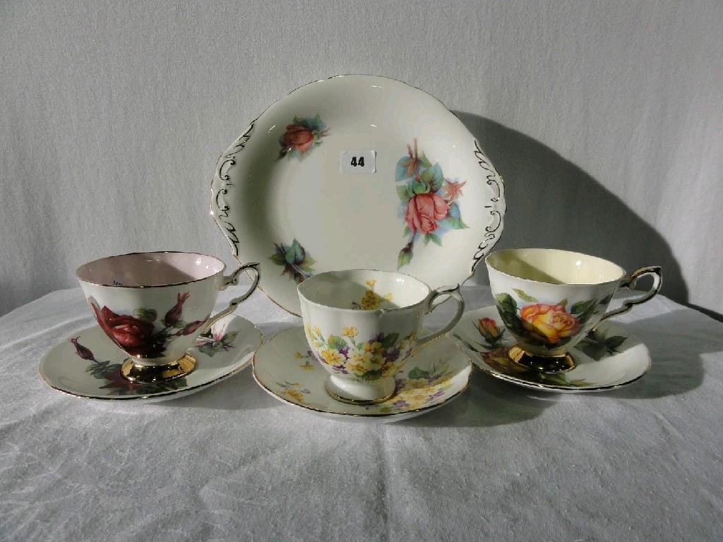 Appraisal: A collection of Paragon China Harry Wheatcroft World Famous Roses