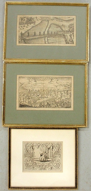 Appraisal: - Two framed and matted German maps one dated each