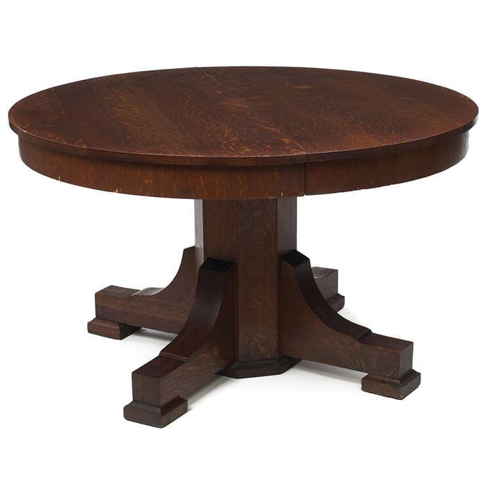 Appraisal: Lifetime dining table attribution circular top over an octagonal pedestal