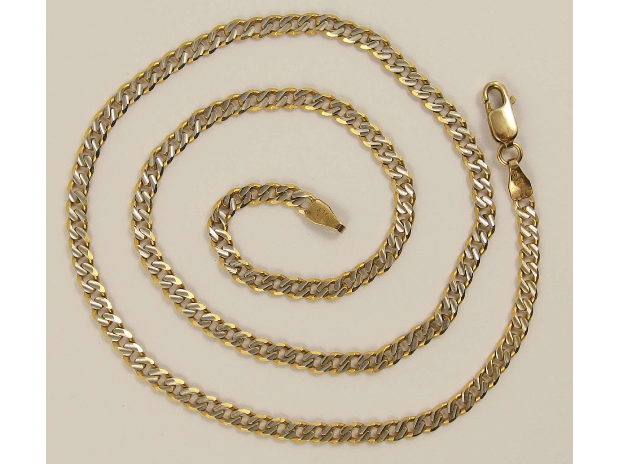 Appraisal: A ct bi-colour gold chain weight approx gms