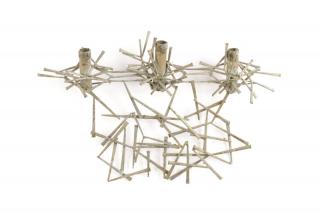 Appraisal: C Jere Brutalist Wall Hanging Candelabrum C Jer by Artisan