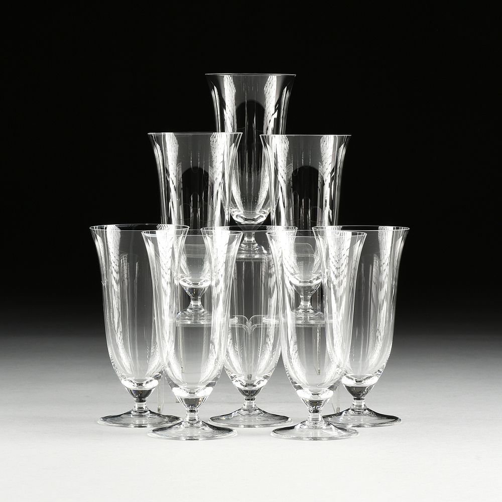 Appraisal: A SET OF EIGHT LOBMEYR PATRICIAN BEER GLASSES STEMWARE JOSEF