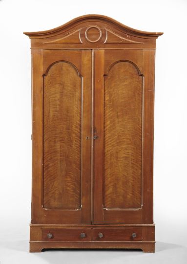 Appraisal: American Renaissance Revival Figured Walnut and Walnut Bonnet-Top Armoire third