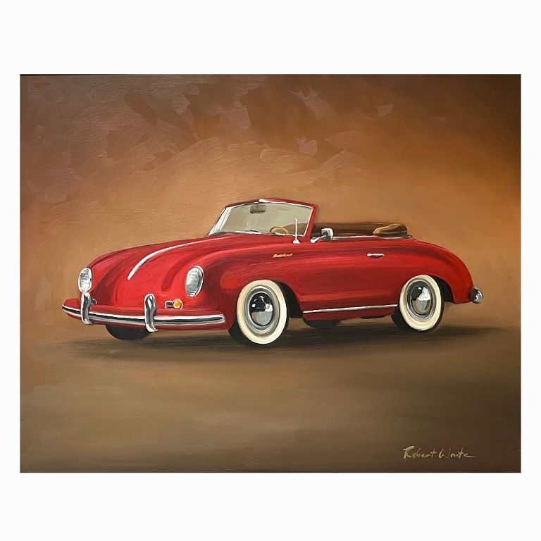 Appraisal: Robert White Porsche Continental Robert White Porsche Continental Signed Oil