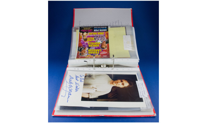 Appraisal: An Album of Autographed and Inscribed Photographs of Show Business